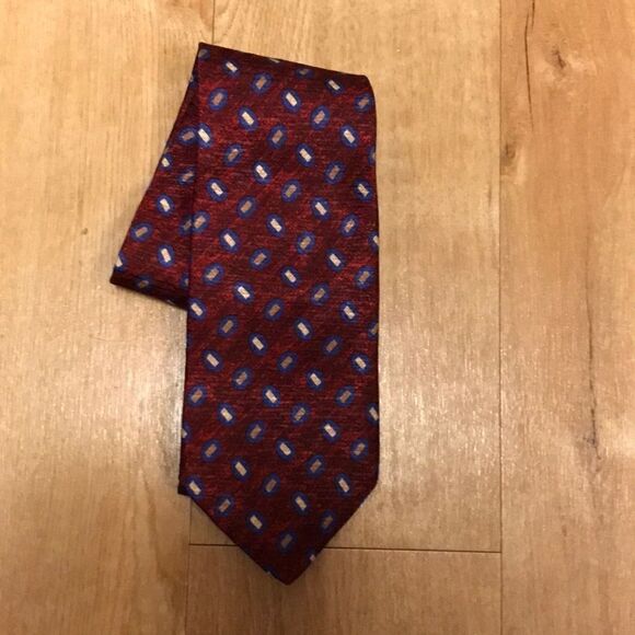 Vintage Geoffrey Bean Red Geometric Tie - Picture 2 of 9